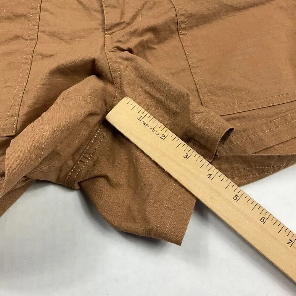 Duck Camp Womens Utility High Rise Gruene Chino Shorts Brown Outdoor Hiking M